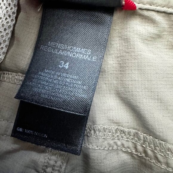 North Face Performance Cargo Shorts (34 Men’s) Beige Tan - Picture 4 of 6